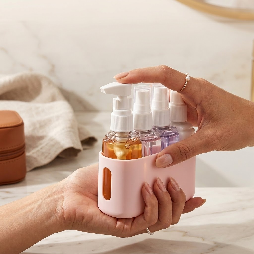 Qavoneracosh® Leak-Resistant Travel Bottles Set