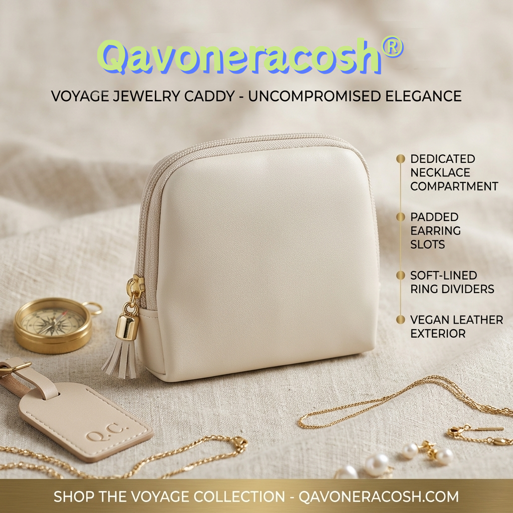 Qavoneracosh® Compact Travel Jewelry Case