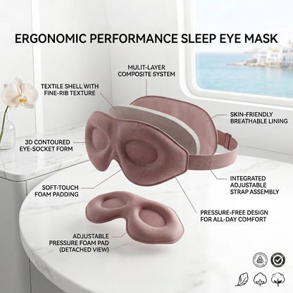Qavoneracosh® 3D Contoured Sleep Mask